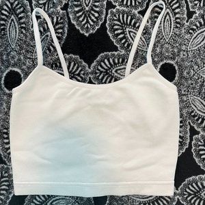 Garage Basic Ribbed White Tank